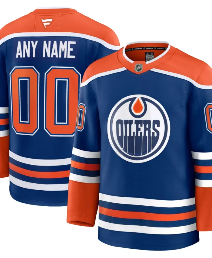 Edmonton Oilers Fanatics Home Premium Custom Jersey - Royal