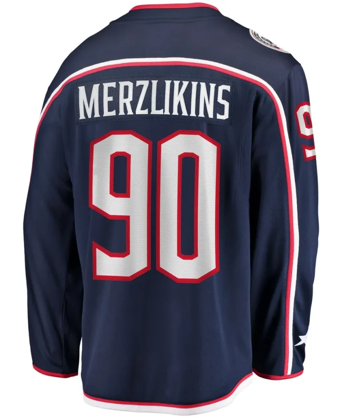 Elvis Merzlikins Columbus Blue Jackets Fanatics Home Breakaway Player Jersey - Navy