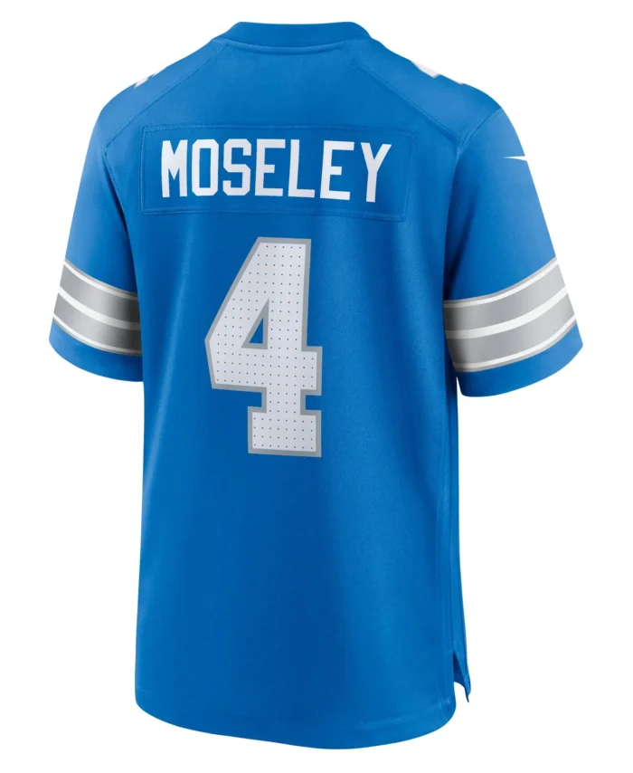 Emmanuel Moseley Detroit Lions Team Game Jersey -  Blue