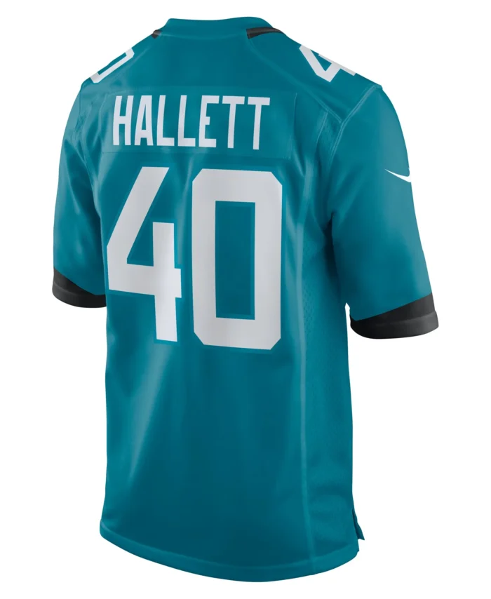 Erick Hallett Jacksonville Jaguars  Game Jersey -  Teal