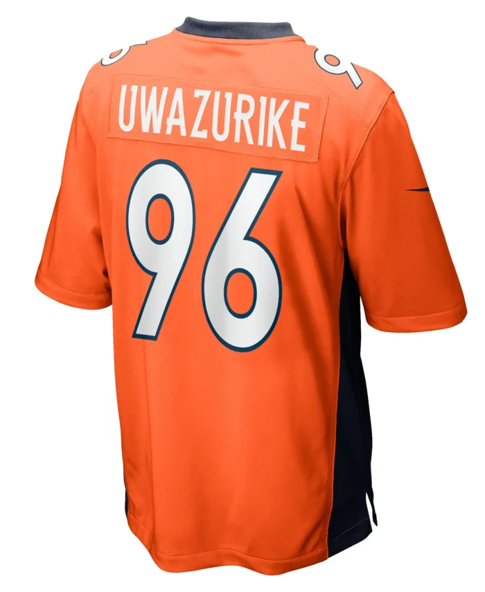 Eyioma Uwazurike Denver Broncos Game Player Jersey - Orange
