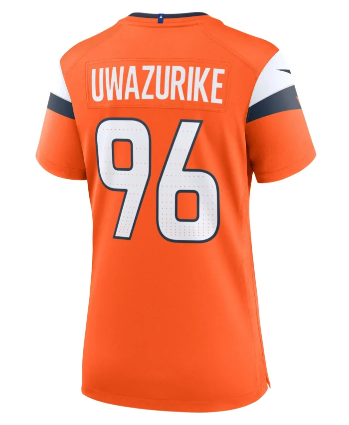 Eyioma Uwazurike Denver Broncos Women's Team Game Jersey -  Orange