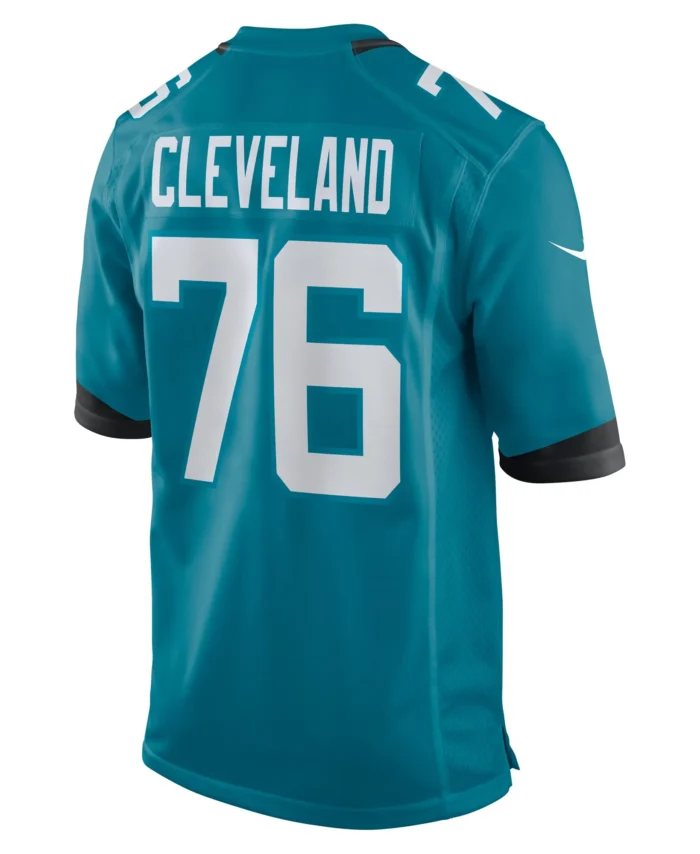 Ezra Cleveland Jacksonville Jaguars  Game Jersey -  Teal
