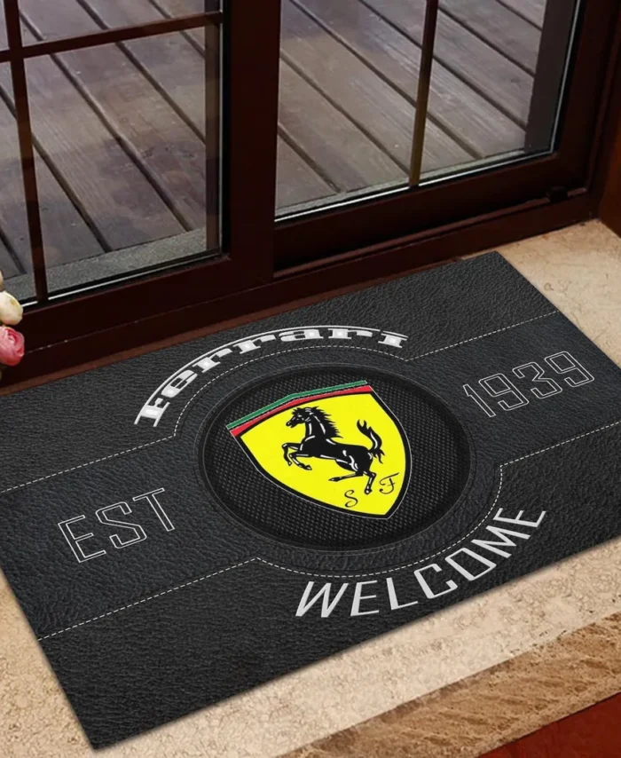 Exotic Sports Car Doormat, Automotive Logo Style Floor Mat CAR169 - Black