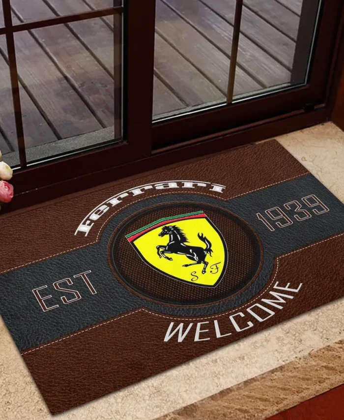 Exotic Sports Car Doormat, Automotive Logo Style Floor Mat CAR169 - Brown