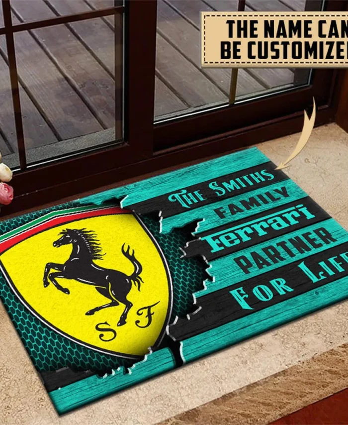 Precision Engineered Car Doormat, All Over Print Doormat For Car Fans CAR135 - Cyan