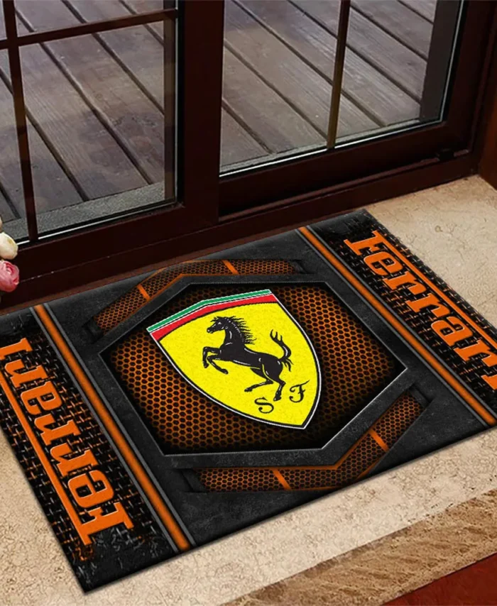 Performance GT Doormat, Durable Auto-Inspired Rug for Garage or Home Entry CAR135 - Orange