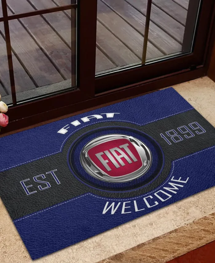 Retrova Cars Doormat, All Over Print Doormat For Car Owners CAR169 - Blue