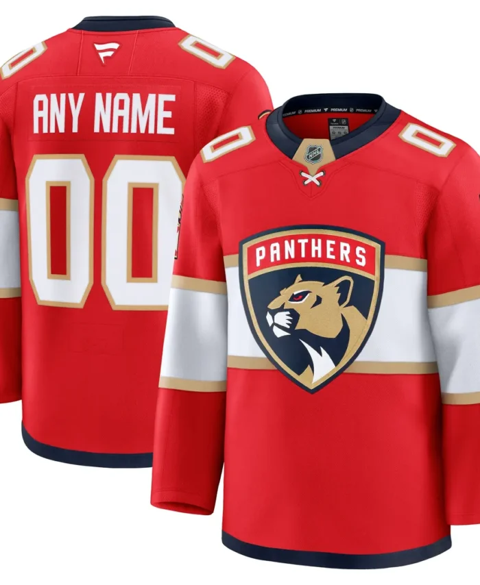 Florida Panthers Fanatics Home Premium Custom Jersey - Red