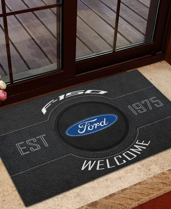 Modern Automobile Doormat, All Over Print Doormat For Car Owners CAR169 - Black