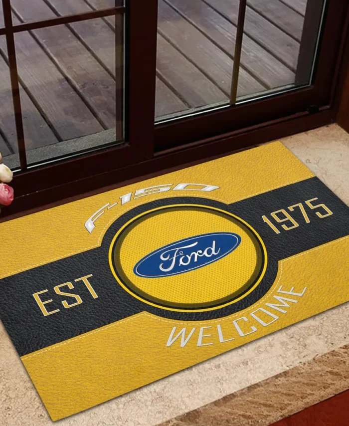 Utility Vehicle Doormat, Automotive Logo Style Floor Mat CAR169 - Yellow