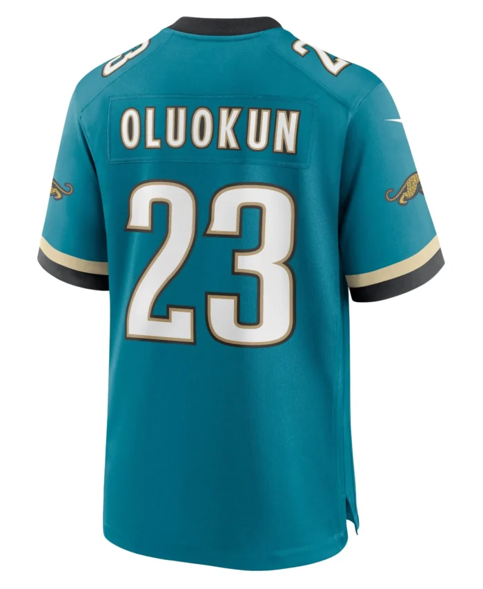 Foye Oluokun Jacksonville Jaguars Prowler Throwback Player Game Jersey - Teal