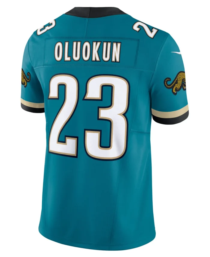 Foye Oluokun Jacksonville Jaguars Prowler Throwback Vapor F.U.S.E. Limited Jersey - Teal