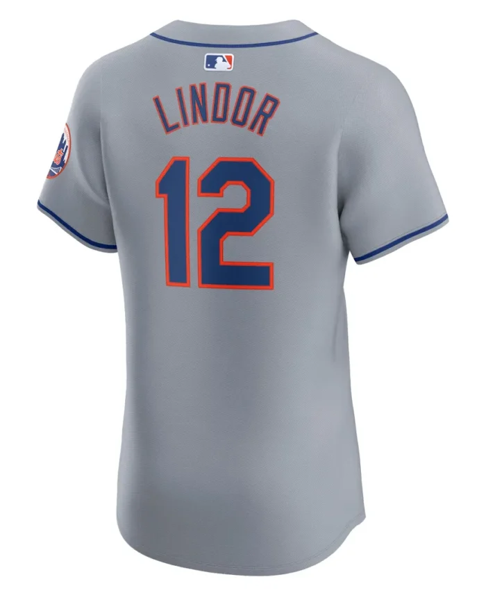 Francisco Lindor New York Mets Road Elite Player Jersey - Gray