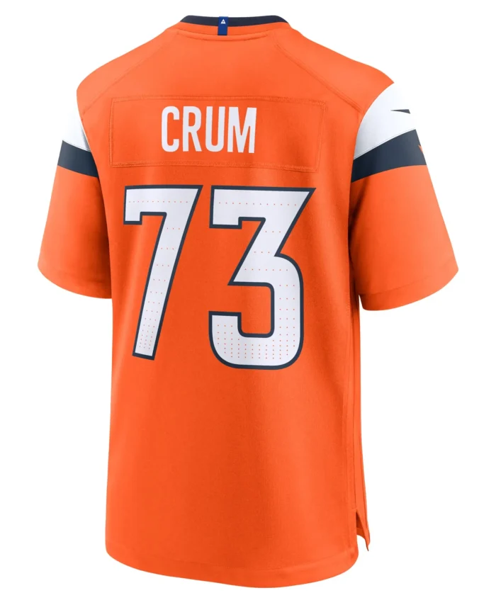 Frank Crum Denver Broncos Team Game Jersey -  Orange