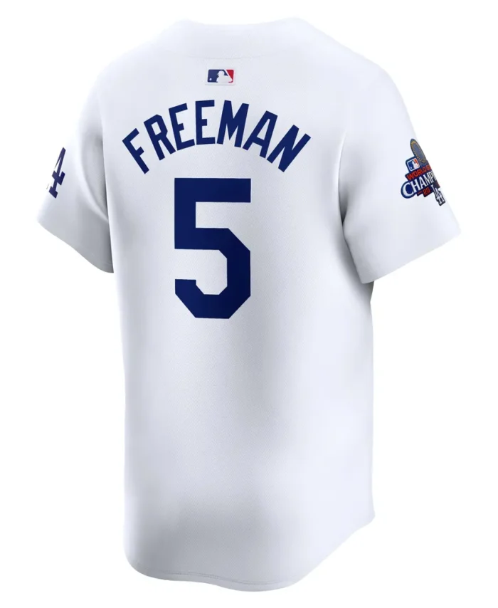 Freddie Freeman Los Angeles Dodgers Home 2024 World Series Champions Limited Jersey - White