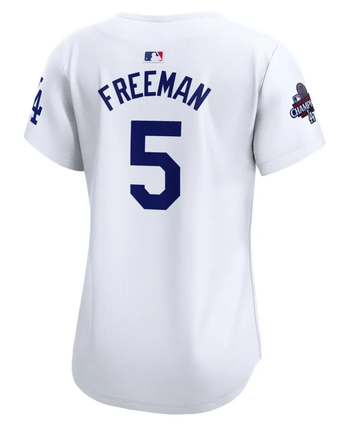 Freddie Freeman Los Angeles Dodgers Women Home 2024 World Series Champions Limited Jersey - White