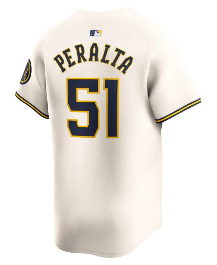 Freddy Peralta Milwaukee Brewers Home Limited Player Jersey - Cream