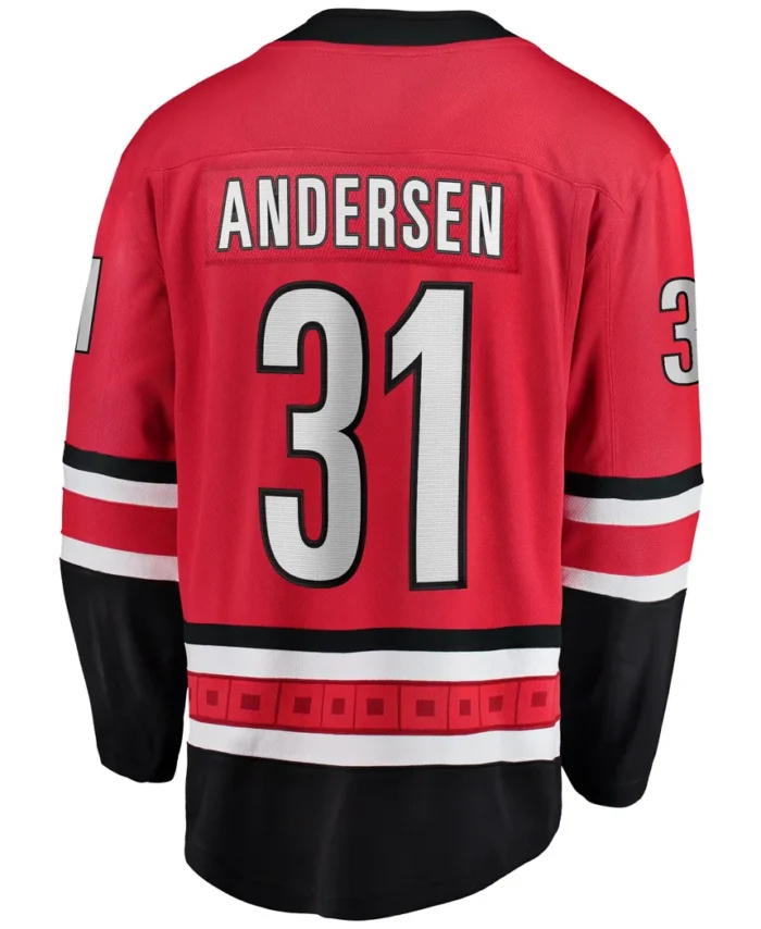 Frederik Andersen Carolina Hurricanes Fanatics Alternate Breakaway Player Jersey - Red