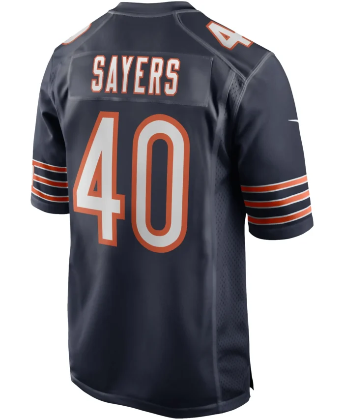 Gale Sayers Chicago Bears Game Retired Player Jersey - Navy