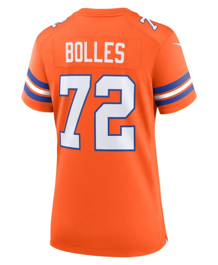 Garrett Bolles Denver Broncos Women's Mile High Collection 1977 Throwback Player Game Jersey - Orange