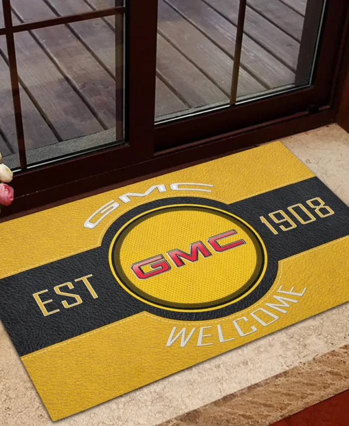 Heavy-Duty Pickup Doormat, Automotive Logo Style Floor Mat CAR169 - Yellow