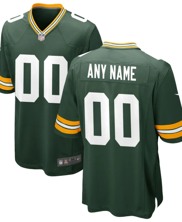 Green Bay Packers Custom Game Jersey - Green