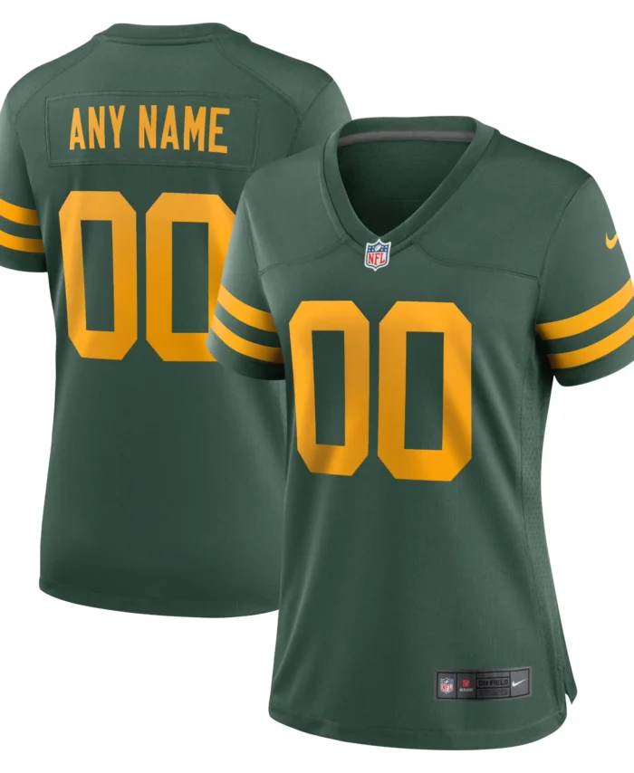 Green Bay Packers Women's Alternate Custom Jersey - Green