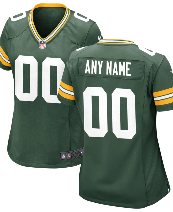 Green Bay Packers Women's Custom Game Jersey - Green