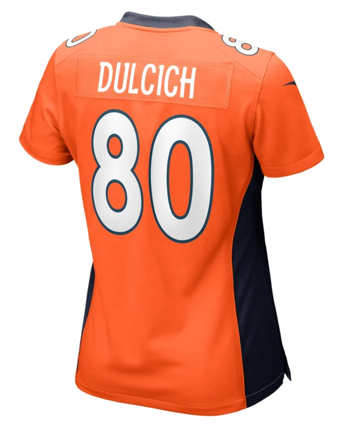Greg Dulcich Denver Broncos Women's Game Player Jersey - Orange