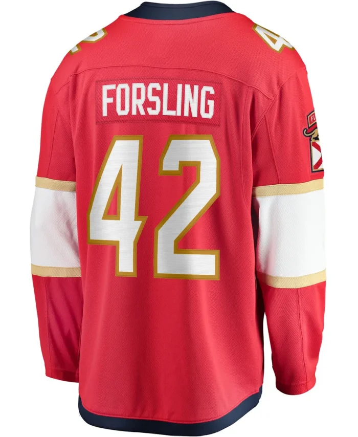 Gustav Forsling Florida Panthers Fanatics Home Breakaway Player Jersey - Red