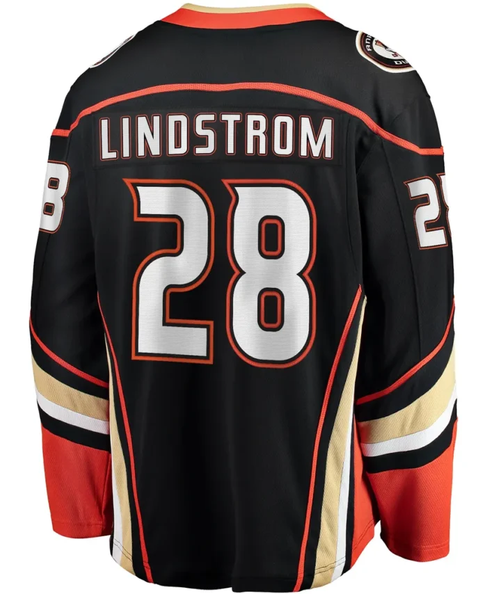 Gustav Lindstrom Anaheim Ducks Fanatics Home Premier Breakaway Player Jersey - Black