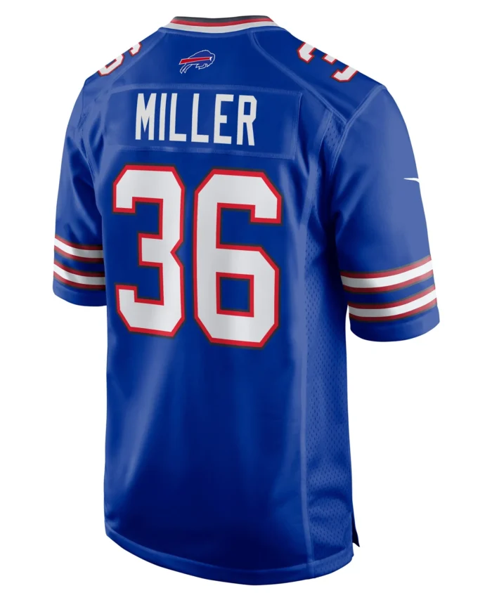 Herb Miller Buffalo Bills  Game Jersey -  Royal