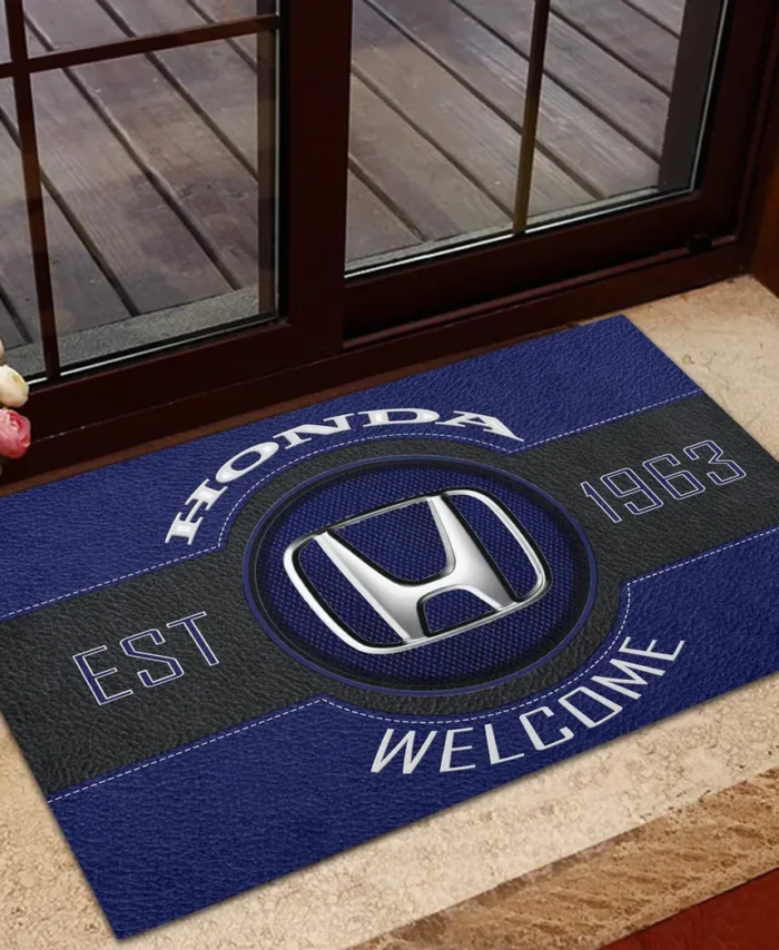 Hatchback Doormat, Durable Auto-Inspired Rug for Garage or Home Entry CAR169 - Blue