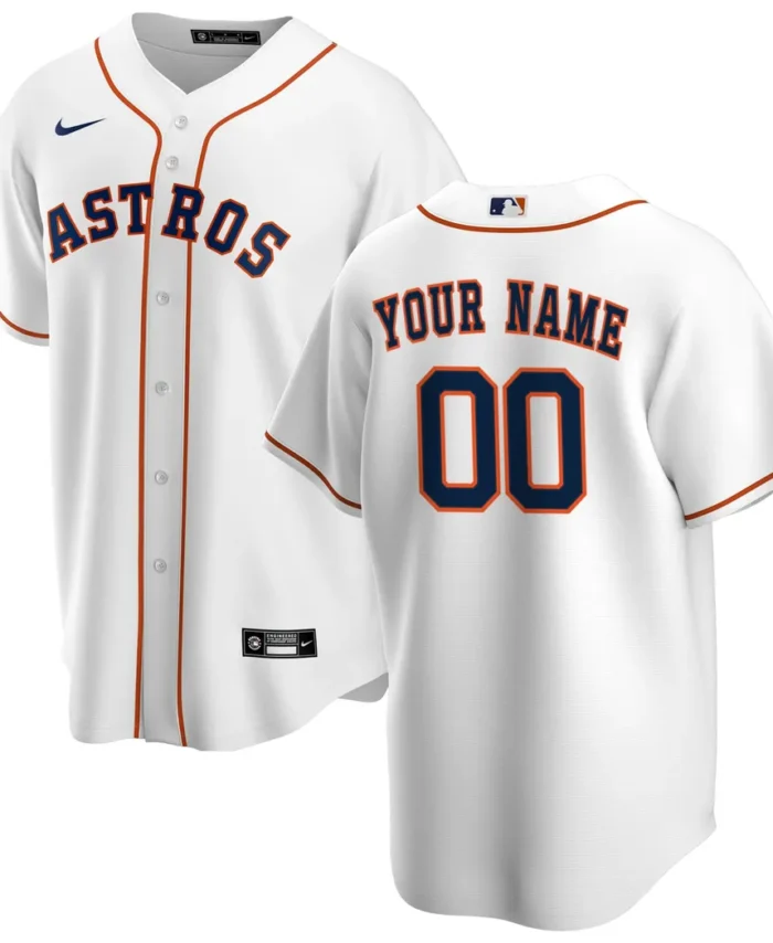 Houston Astros Home Replica Custom Jersey - White
