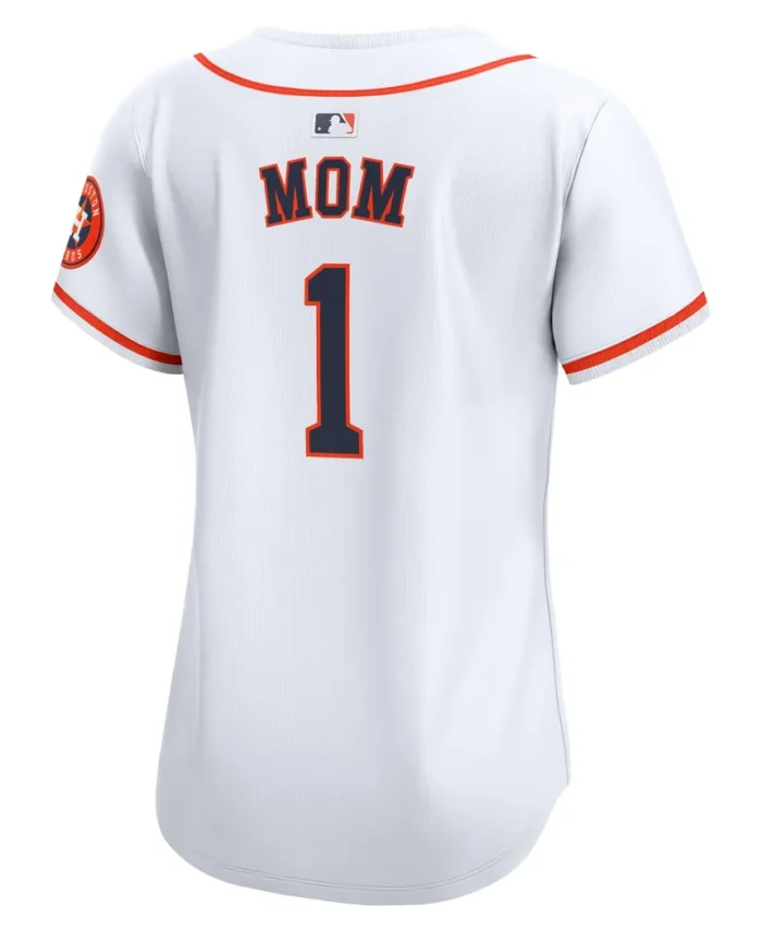 Houston Astros Women Mom Home Limited Jersey - White