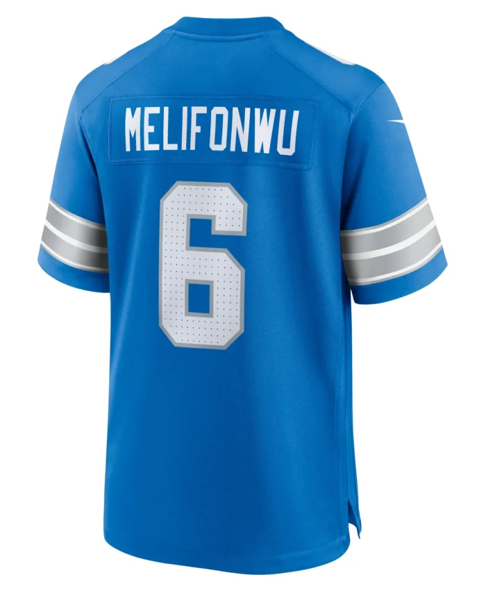 Ifeatu Melifonwu Detroit Lions Team Game Jersey -  Blue