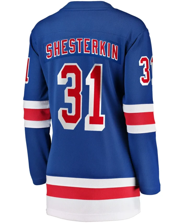 Igor Shesterkin New York Rangers Fanatics Women Home Breakaway Jersey - Blue