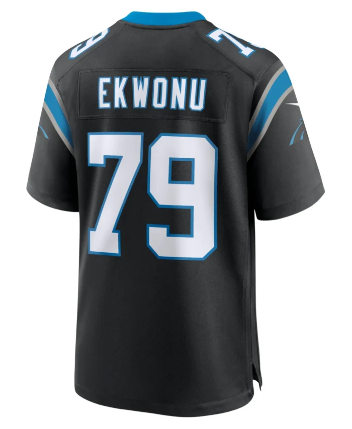 Ikem Ekwonu Carolina Panthers Game Jersey - Black