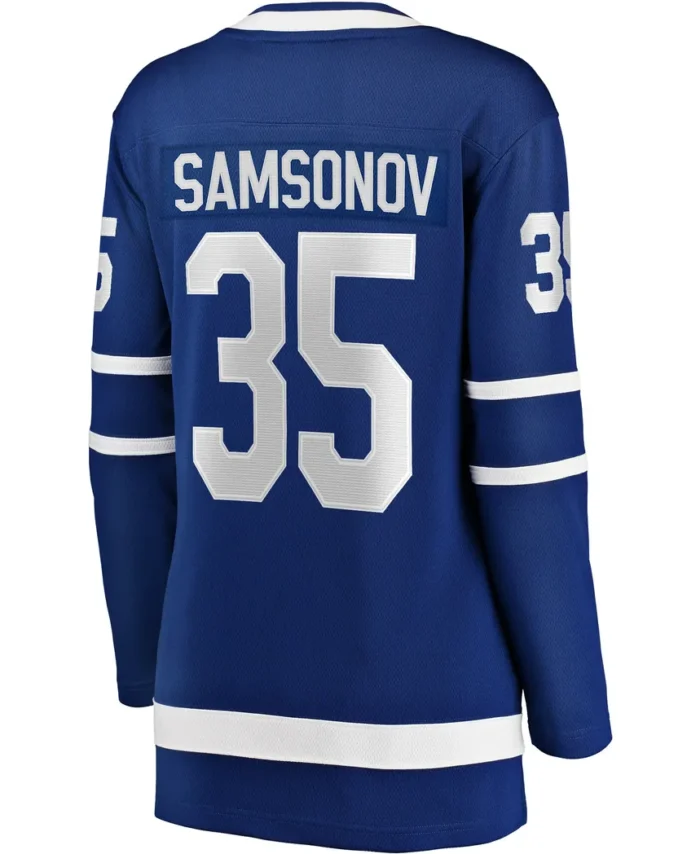 Ilya Samsonov Toronto Maple Leafs Fanatics Women Home Breakaway Player Jersey - Blue