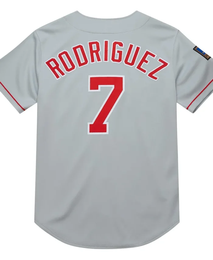 Ivan RodriguezTexas Rangers Mitchell Ness 1994 Cooperstown Collection Authentic Dark Jersey - Gray