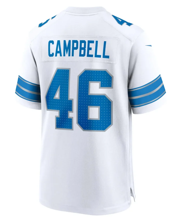 Jack Campbell Detroit Lions White Game Jersey -  White