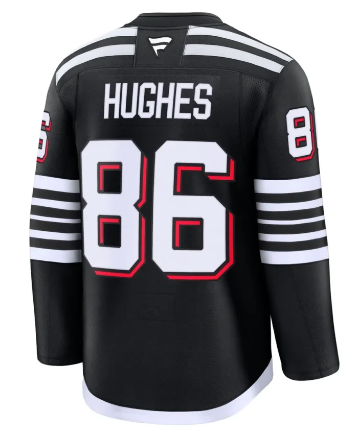 Jack Hughes New Jersey Devils Fanatics Alternate Premium Jersey - Black
