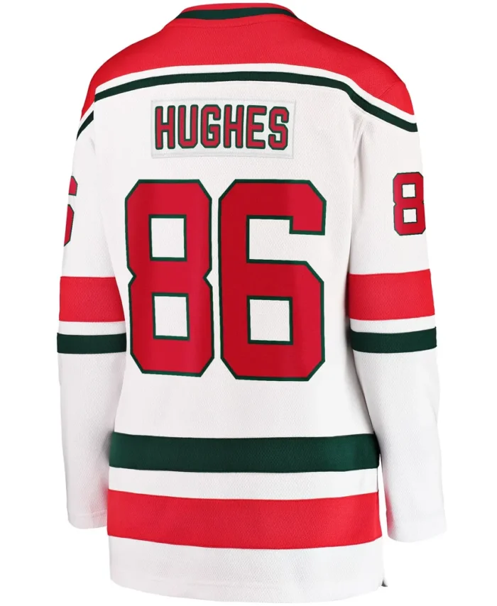 Jack Hughes New Jersey Devils Fanatics Women 2022/23 Heritage Premier Breakaway Jersey - White