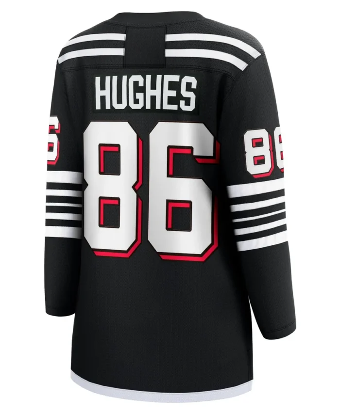 Jack Hughes New Jersey Devils Fanatics Women Alternate Premier Breakaway Player Jersey - Black