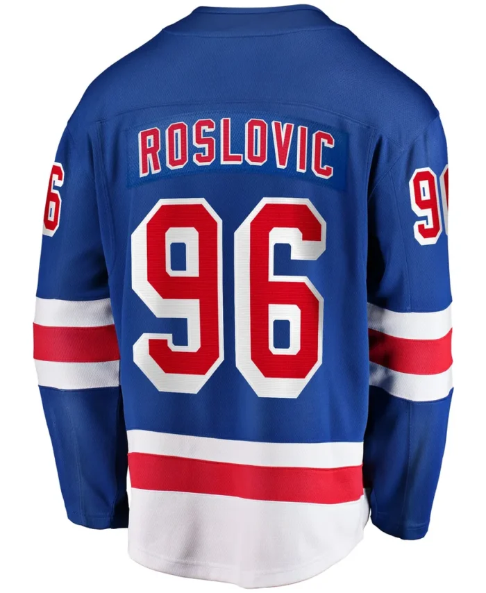 Jack Roslovic New York Rangers Fanatics Home Premier?Breakaway Player Jersey - Blue