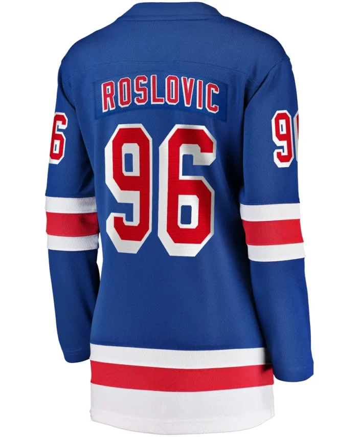 Jack Roslovic New York Rangers Fanatics Women Home Breakaway Player Jersey - Blue