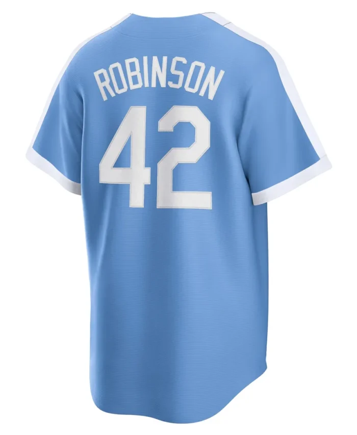 Jackie Robinson Brooklyn Dodgers Alternate Cooperstown Collection Player Jersey - Light Blue