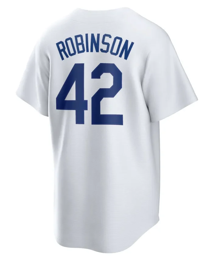 Jackie Robinson Brooklyn Dodgers Home Cooperstown Collection Player Jersey - White