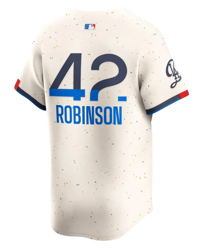 Jackie Robinson Los Angeles Dodgers 2024 City Connect Limited Player Jersey - Cream